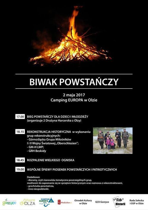 Biwak Powstańczy, Facebook.com/Stowarzyszenie-Aktywna-Olza-1415561718764890