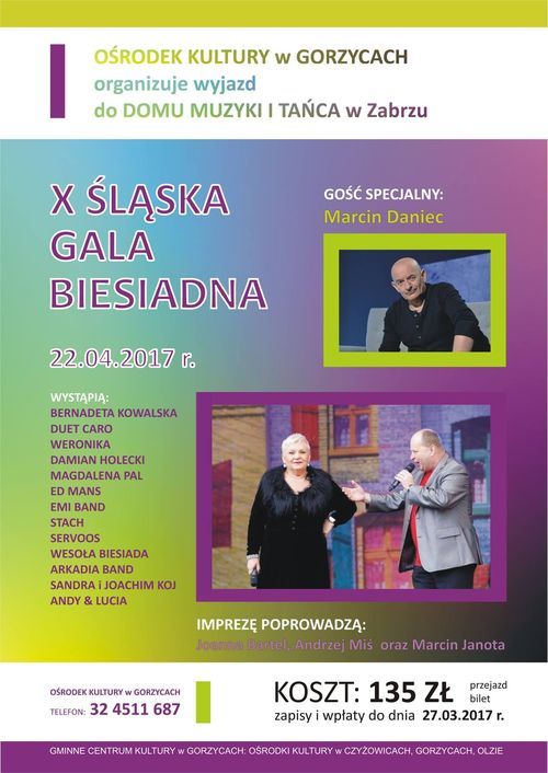OK Gorzyce: pełna gwiazd śląskiej muzyki gala biesiadna, Ośrodek Kultury w Gorzycach