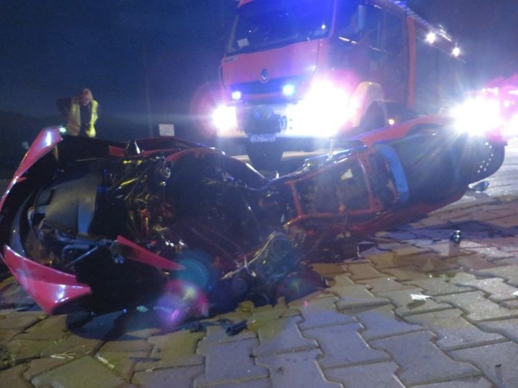 Tragiczny wypadek na Marklowickiej. 33-letni motocyklista zmarł w szpitalu, KPPSP Wodzisław Śl.