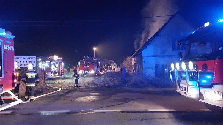 Pożar pustostanu przy Bogumińskiej, KPPSP Wodzisław Śl.