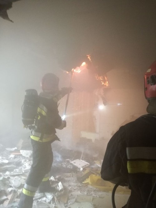 Strażacy walczyli z ogniem. Płonął budynek „Bażanciarni” w Radlinie, Mateusz Kaczmarek/Straż pożarna Wodzisław