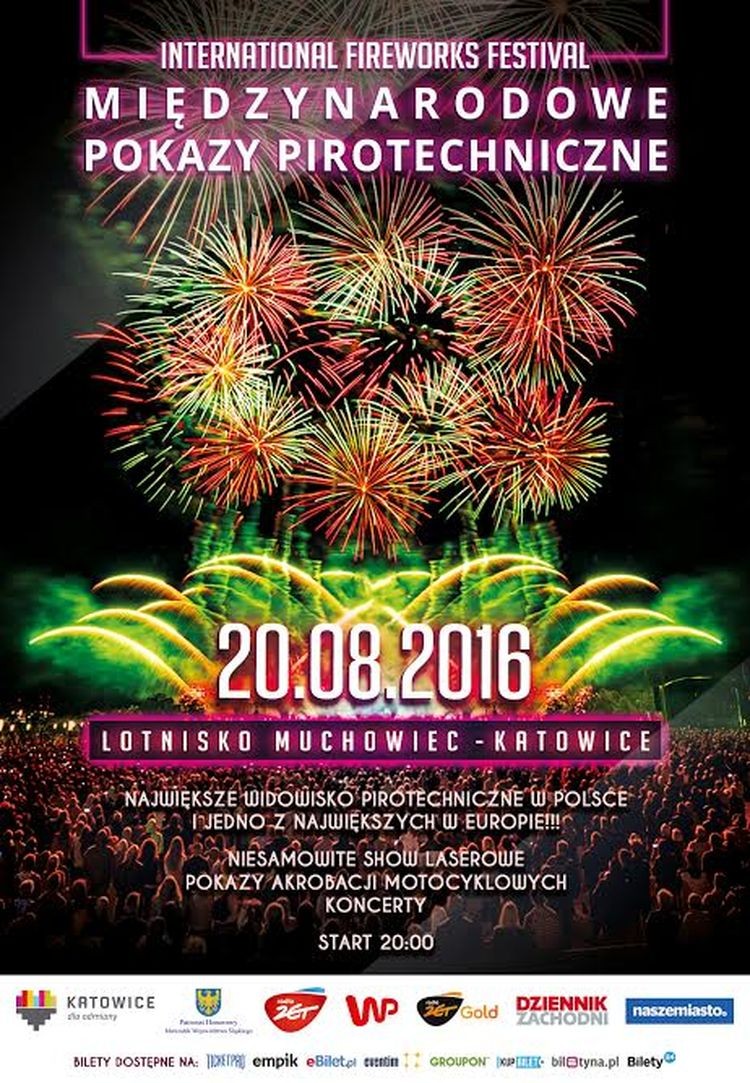 Międzynarodowe Pokazy Pirotechniczne 2016 w Katowicach wśród największych festiwali w Europie, 