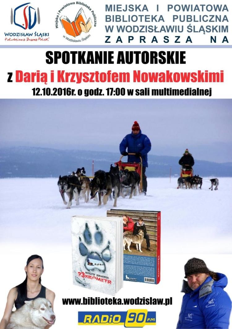 Podróżują psimi zaprzęgami po Laponii. Opowiedzą o tym w bibliotece, materiały prasowe MiPBP w Wodzisławiu Śląskim