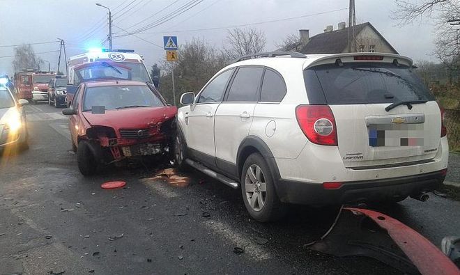 4 samochody zderzyły się w Skrzyszowie, sekc. Marcin Blzel, źródło: straż pożarna