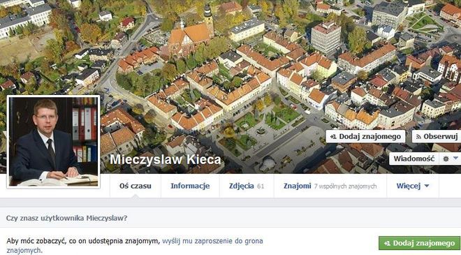 Za wzór facebookowej komunikacji w naszym powiecie niewątpliwie może posłużyć przykład prezydenta Mieczysława Kiecy. 
