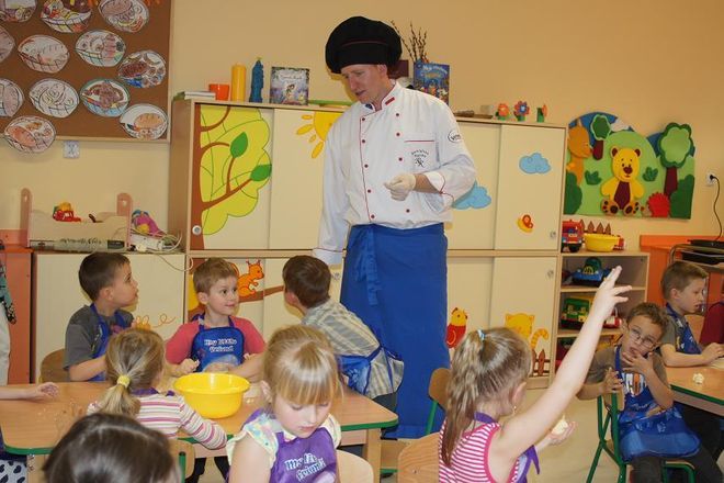 Mistrz śląskiej kuchni odwiedził przedszkole w Mszanie, Materiały prasowe