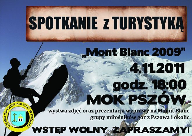 MOK Pszów: fotograficzna wyprawa na Mont Blanc, Materiały prasowe