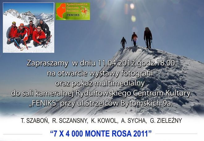 RCK: fotograficzna wyprawa na Monte Rosa, Materiały prasowe