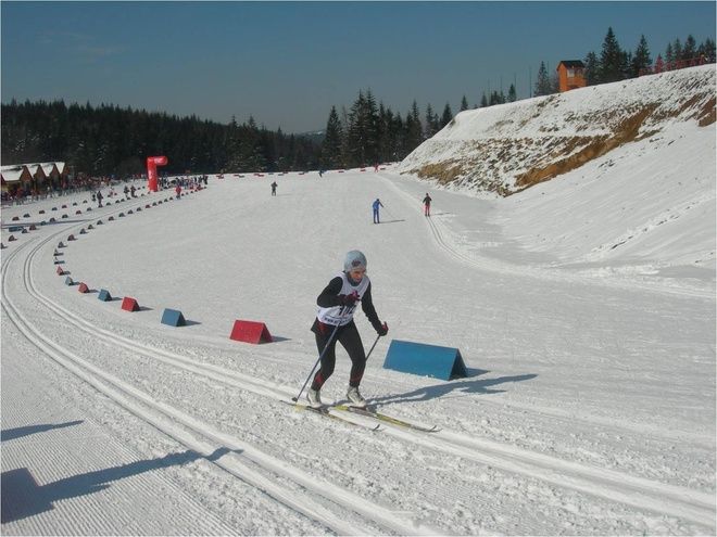 Sonia Fulneczek podczas biegu stylem klasycznym