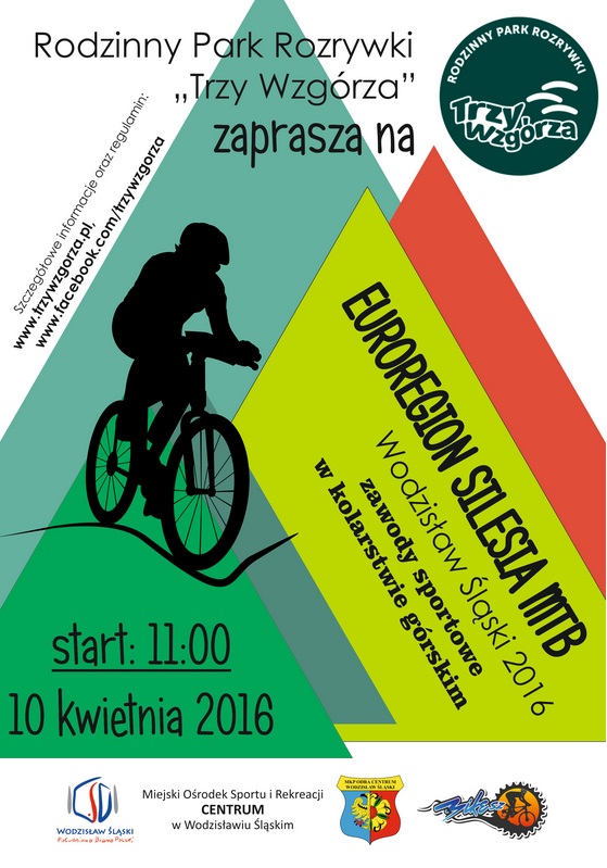 10 kwietnia o godz. 11:00 w Rodzinnym Parku Rozrywki „Trzy Wzgórza” odbędą się rowerowe zawody MTB