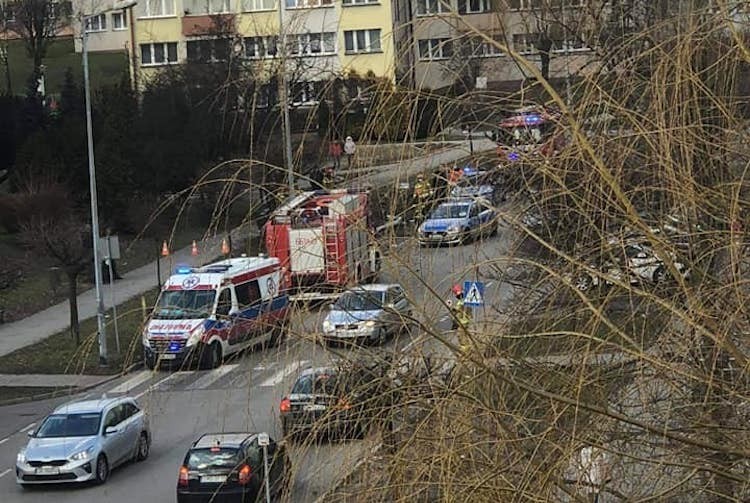 W samym centrum miasta mogło dojść do tragedii, FB: Wodzisław Śląski i okolice-Informacje drogowe 24H