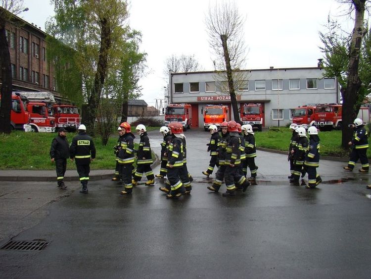 Wodzisławscy strażacy ćwiczyli w Koksowni Radlin, Straż pożarna Wodzisław