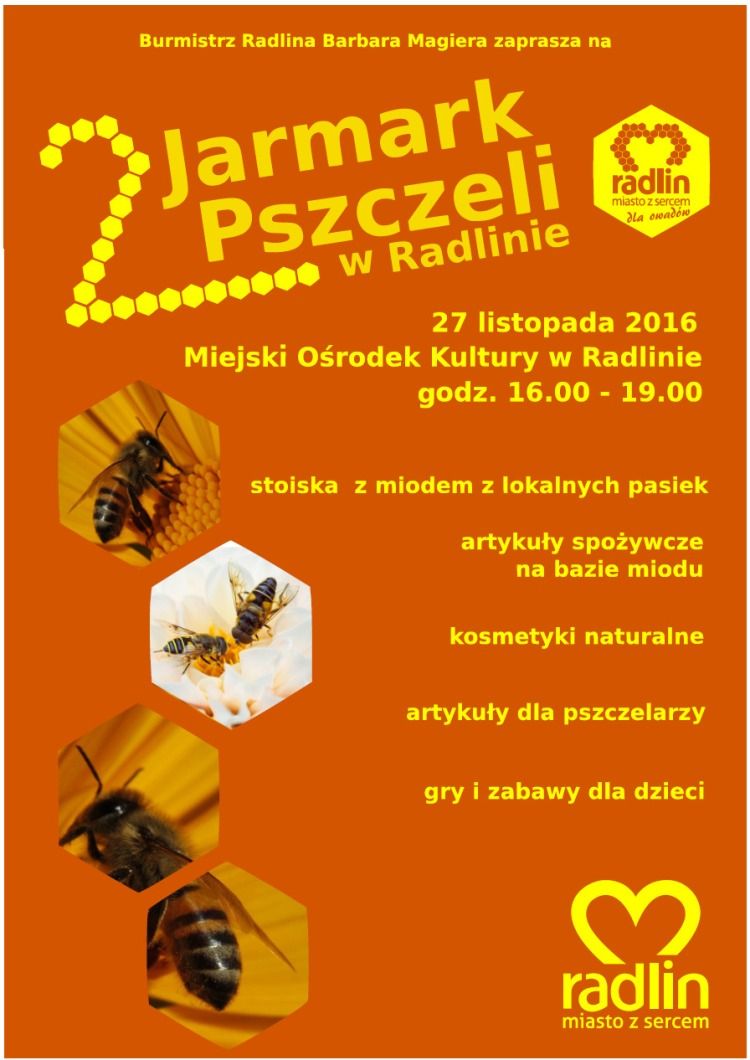 Zdrowe, naturalne i pyszne – dary pszczół kupimy na jarmarku w Radlinie, materiały prasowe MOK Radlin