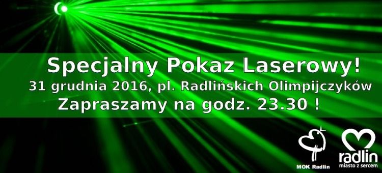 Widowiskowy laserowy spektakl sylwestrowy w Radlinie!, materiały prasowe MOK Radlin
