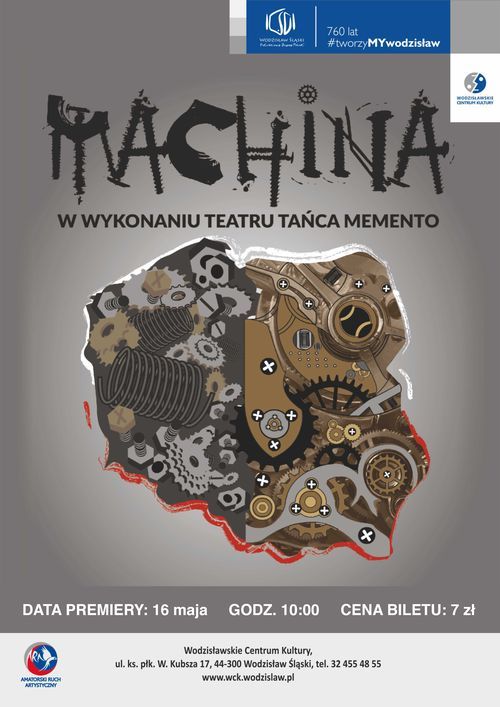 Teatr Tańca Memento wystawi „Machinę” dla widowni szkolnej, Wodzisławskie Centrum Kultury