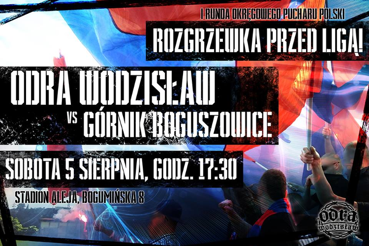 Okręgowy Puchar Polski: Odra Wodzisław zmierzy się z Górnikiem Boguszowice, UOW 08