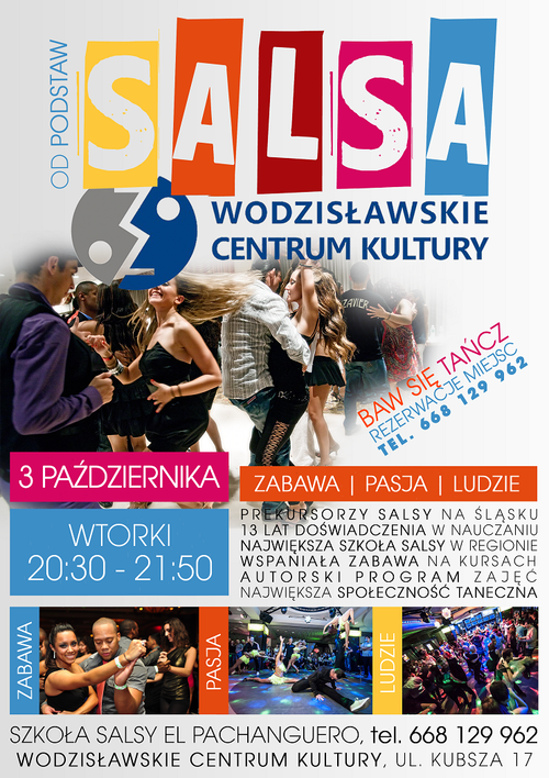 WCK: trwają zapisy na kurs salsy, Wodzisławskie Centrum Kultury