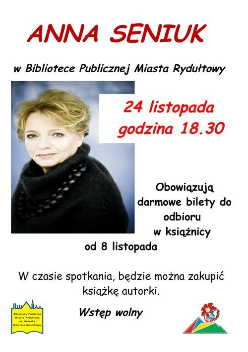 Znana aktorka spotka się z fanami w rydułtowskiej bibliotece, UM Rydułtowy