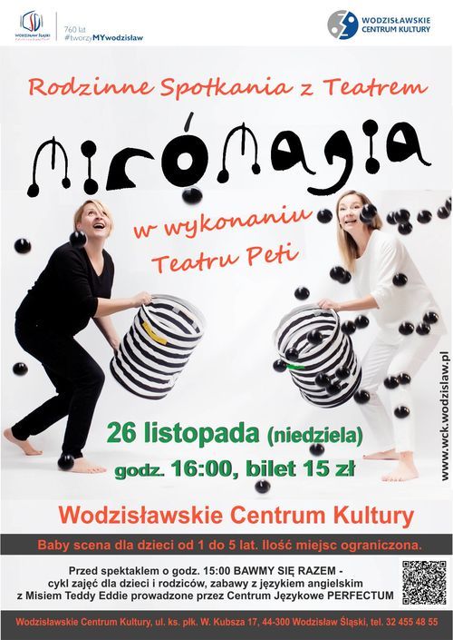 Rodzinne Spotkania z Teatrem: „MiróMagia”, Wodzisławskie Centrum Kultury