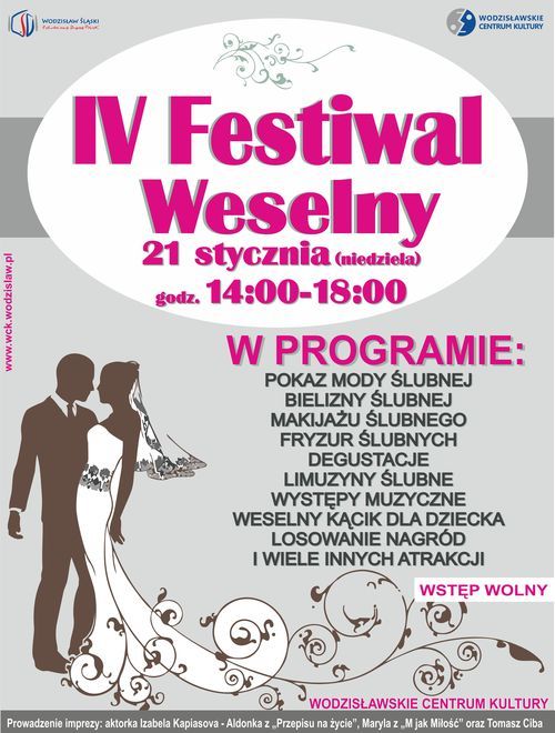 IV Festiwal Weselny w WCK już niedługo, Wodzisławskie Centrum Kultury