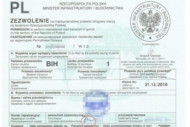 Godów: bośniacki kierowca sfałszował dokumenty, ITD Katowice