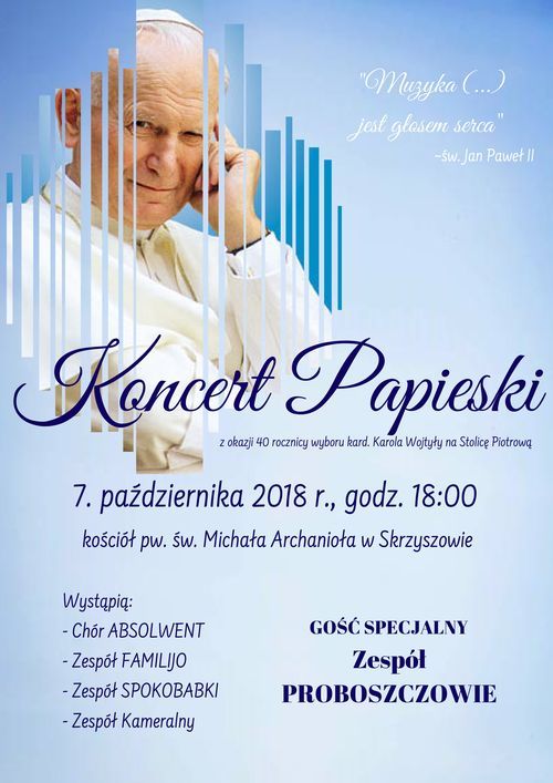 Koncert Papieski w niedzielę w Skrzyszowie, Materiały prasowe