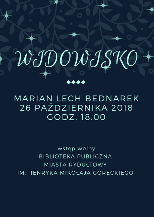 „Widowisko” Mariana Lecha Bednarka w Rydułtowach, Biblioteka Publiczna Miasta Rydułtowy