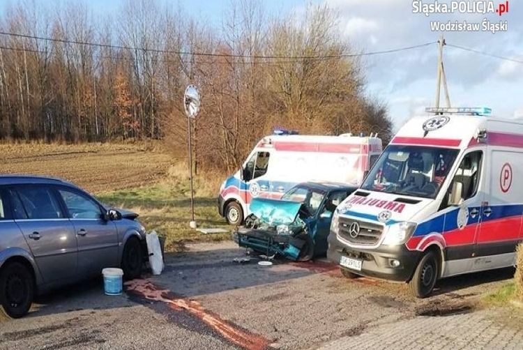 Skrzyszów: sprawca wypadku na podwójnym gazie, Policja Wodzisław