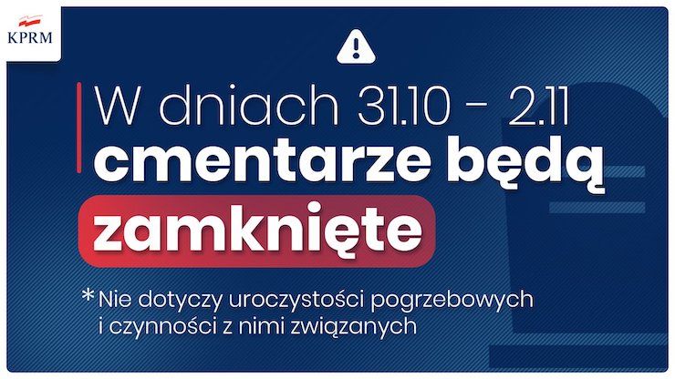 Mateusz Morawiecki: Cmentarze zamknięte od soboty, Twitter: Kancelaria Premiera