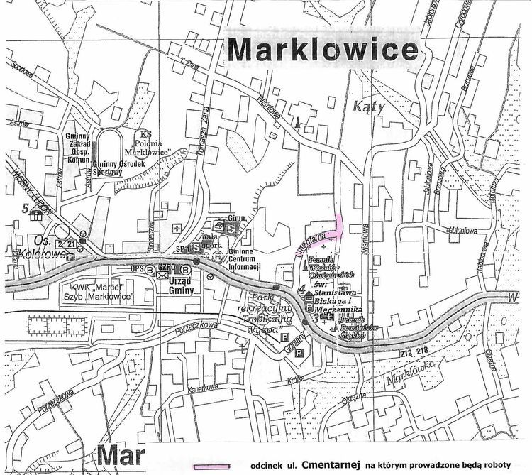 Marklowice: Utrudnienia w ruchu na ulicy Cmentarnej, Gmina Marklowice