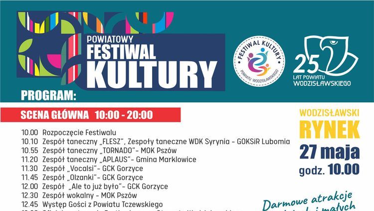 Jutro Powiatowy Festiwal Kultury. Zobaczcie program, 
