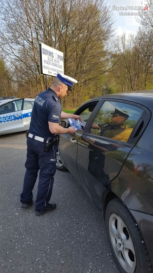 Wodzisławscy policjanci edukowali kierowców, KPP Wodzisław Śl.