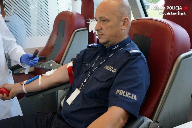 Policjanci po raz kolejny oddali krew, KPP Wodzisław
