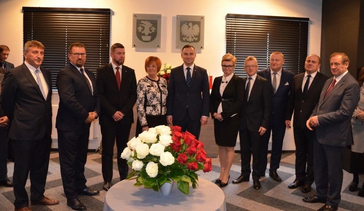 Prezydent Andrzej Duda spotkał się z samorządowcami, Starostwo Powiatowe
