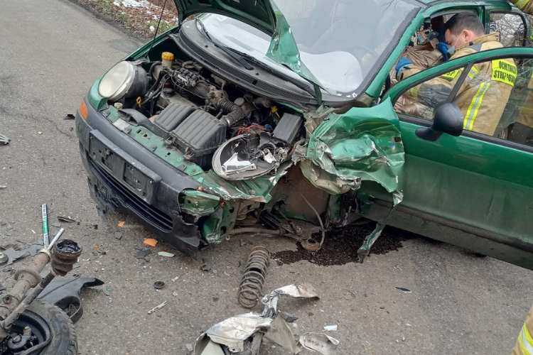 Groźny wypadek w Lubomi. Lądował śmigłowiec LPR, OSP Lubomia