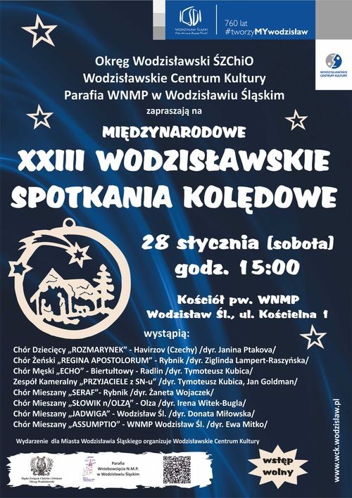 Wkrótce kolejna edycja Międzynarodowych Wodzisławskich Spotkań Kolędowych, Wodzisławskie Centrum Kultury