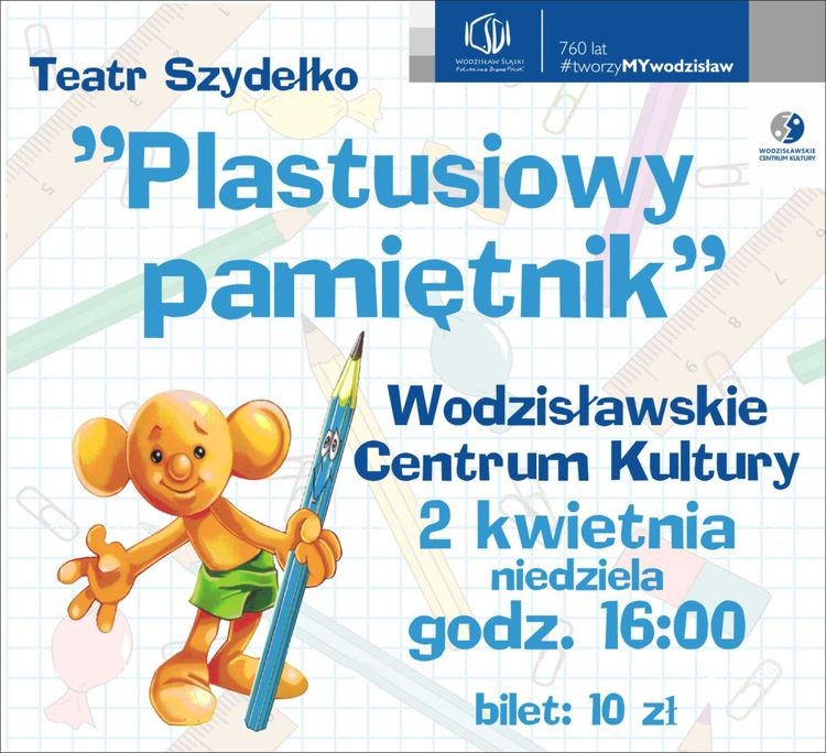 Teatr Szydełko z Wodzisławia wystawi „Plastusiowy pamiętnik”, Wodzisławskie Centrum Kultury