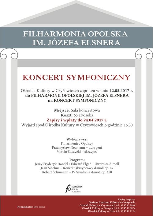 Wyjazd na koncert symfoniczny z OK w Czyżowicach, Ośrodek Kultury w Czyżowicach