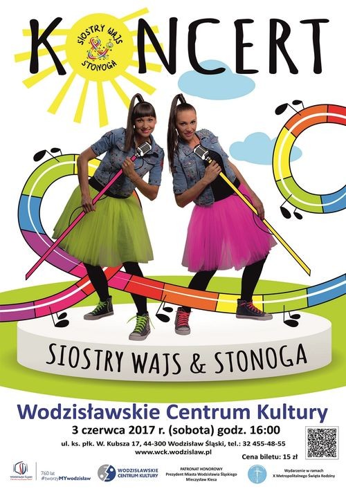 Siostry Wajs i zespół taneczny Stonoga wystąpią w WCK (konkurs), Wodzisławskie Centrum Kultury