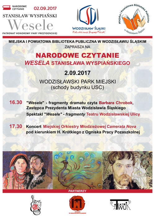 Narodowe Czytanie 2017: w Wodzisławiu czytanie połączą z teatrem, MiPBP w Wodzisławiu Śląskim