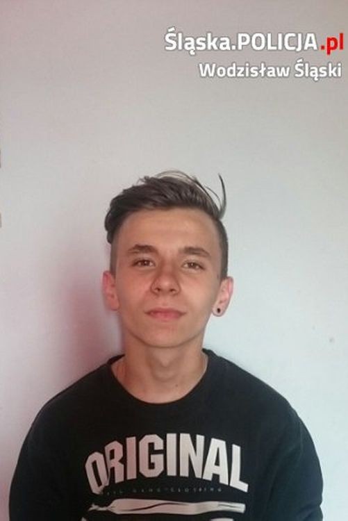 Zaginął 15-letni Marek Gładki - uciekł z placówki wychowawczej w Wodzisławiu Śl., Policja Wodzisław Śląski