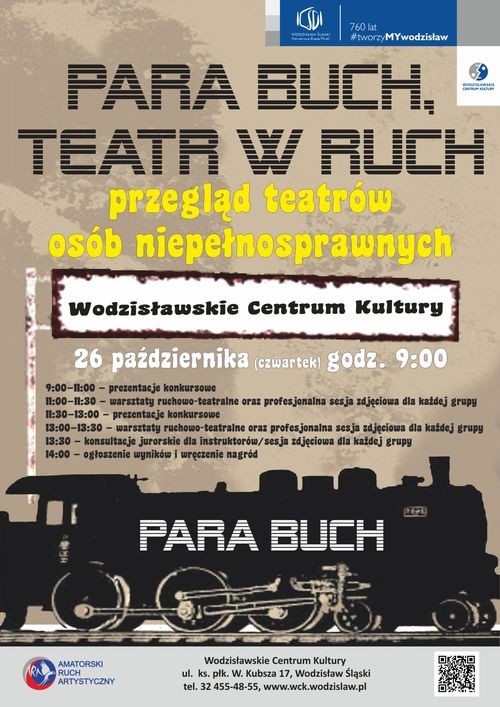 WCK: teatralna lokomotywa ruszy po raz szósty, Wodzisławskie Centrum Kultury