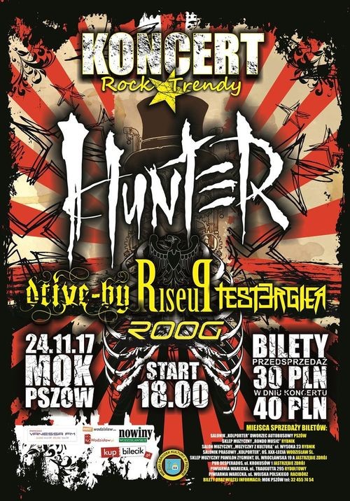 Hunter gwiazdą imprezy „Rock Trendy” (konkurs), MOK w Pszowie