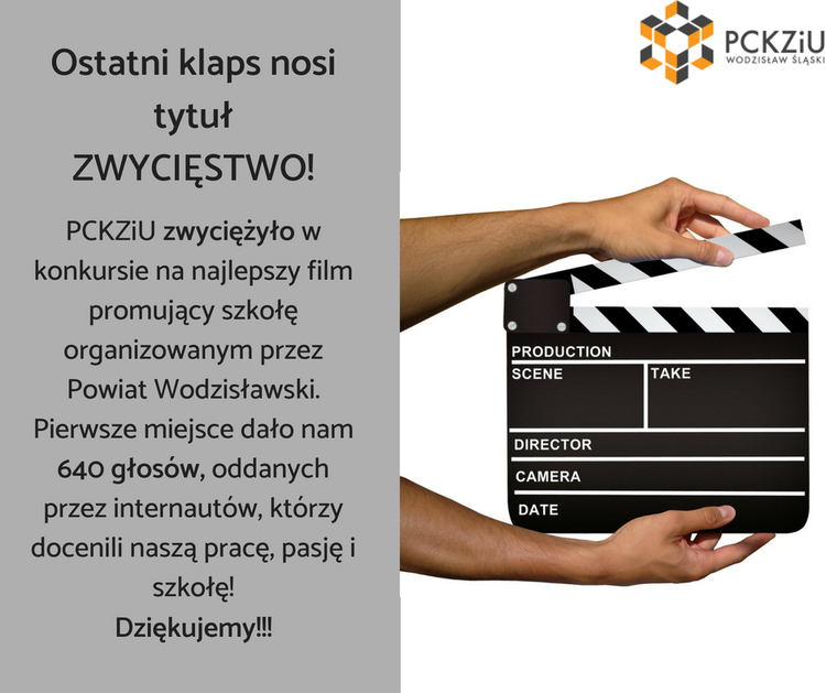 Znamy zwycięzców konkursu na najlepszy film promujący szkołę, PCKZiU w Wodzisławiu Śląskim
