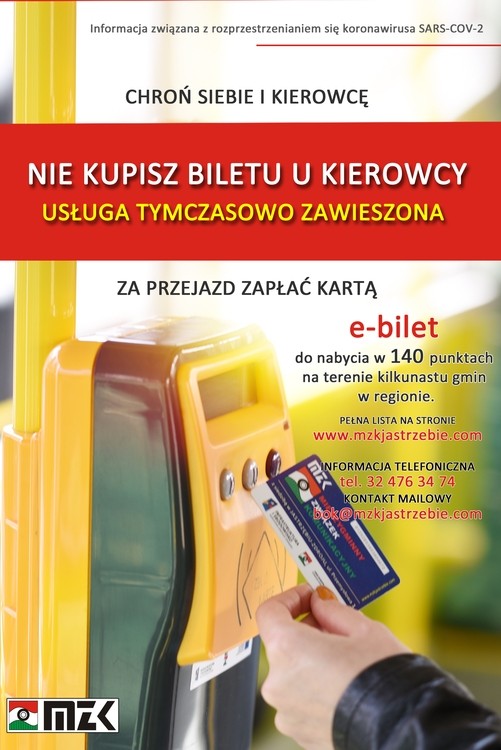 MZK wprowadza ograniczenia w autobusach komunikacji miejskiej i zachęca do kupowania biletów elektronicznych, 