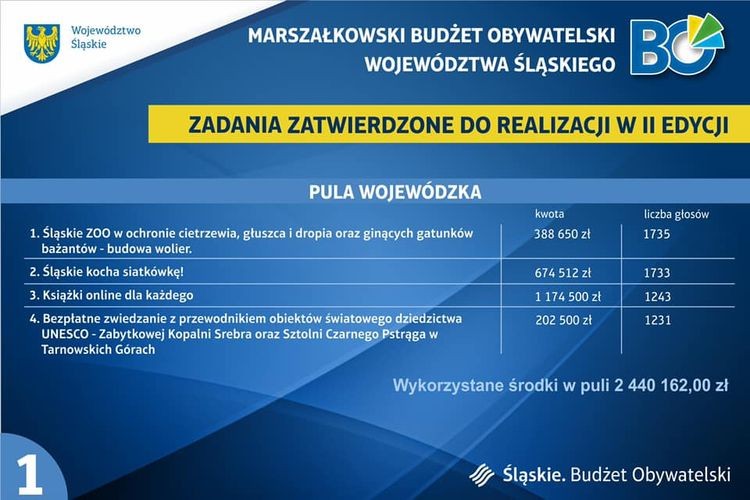 Mieszkańcy Śląska wybrali: trzy inwestycje z naszego powiatu, slaskie.pl