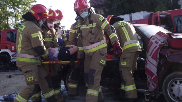 Rydułtowy: Inscenizacja prawdziwego wypadku, Komenda Powiatowa Państwowej Straży Pożarnej w Wodzisławiu Śląskim