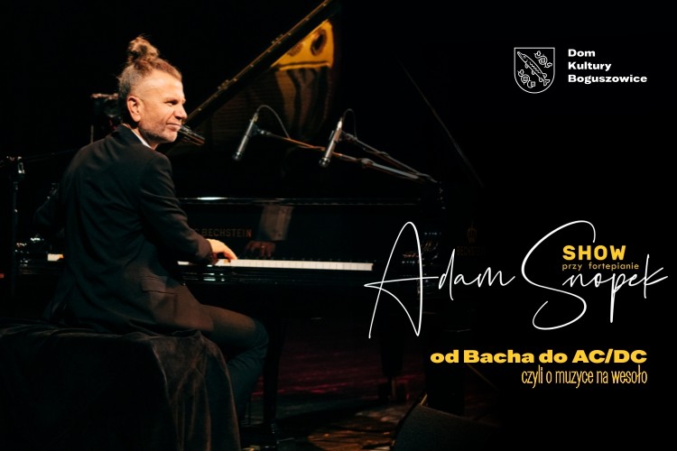 Adam Snopek SHOW przy fortepianie. 