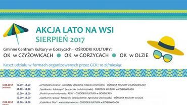 Akcja Lato na Wsi: sprawdź program sierpniowych zajęć w gminie Gorzyce