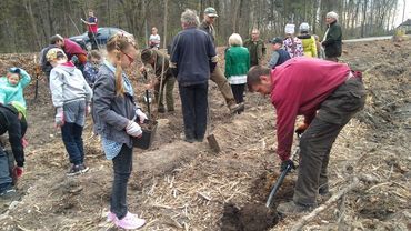 Uczniowie, mieszkańcy i leśnicy sadzili las w Radlinie